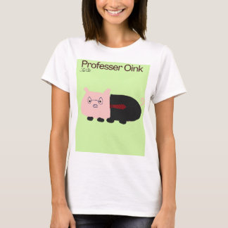 women's fat cat friend member professer pig T-Shirt