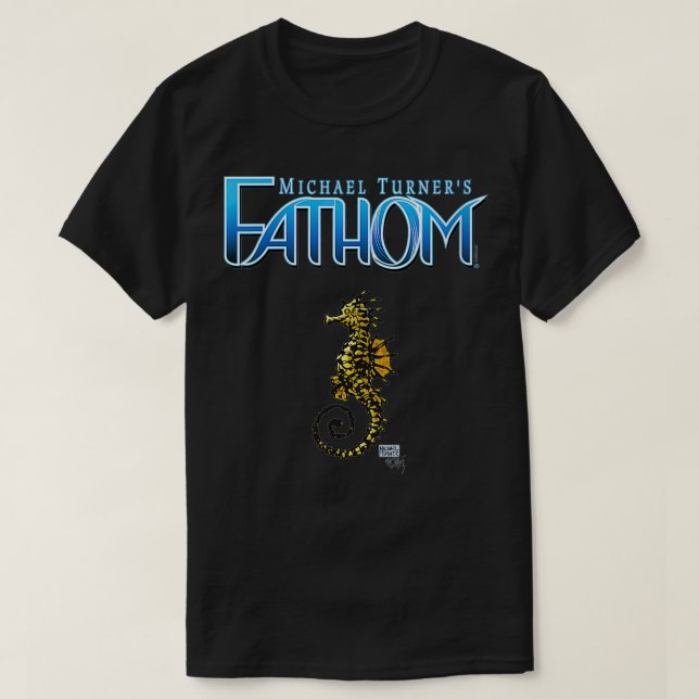 Womens Fathom Blue Logo with Fathom's Ernie the se T-Shirt (Design Front)
