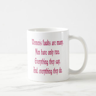 Women's Faults vs Men's Faults Coffee Mug
