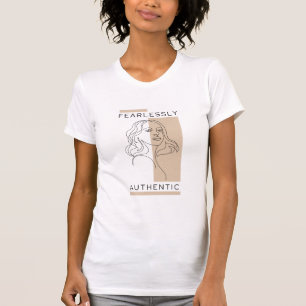 Womens Fearlessly Authentic Ivory Cream  T-Shirt