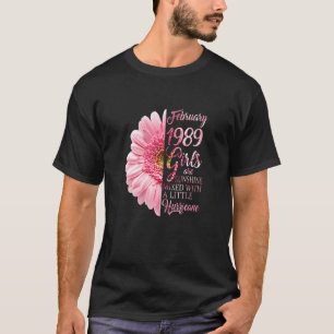 Womens February Girls 1989 33rd Birthday 33 Year T-Shirt