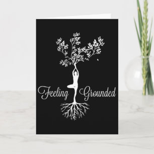 Womens Feeling Grounded Reaching Zen Yoga Instruct Card