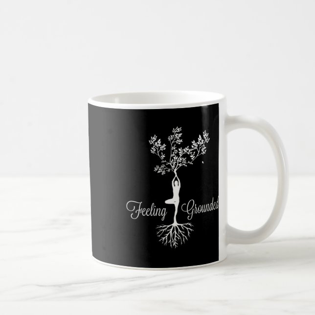 Womens Feeling Grounded Reaching Zen Yoga Instruct Coffee Mug (Right)