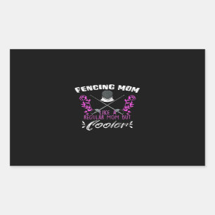 Womens Fencing Mother´s Day Mum Love Rectangular Sticker