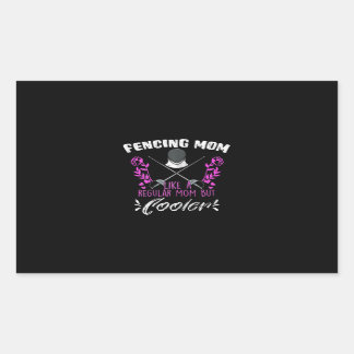 Womens Fencing Mother´s Day Mum Love Rectangular Sticker