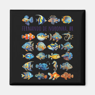 Women's fernando de noronha brazil colourful fish magnet
