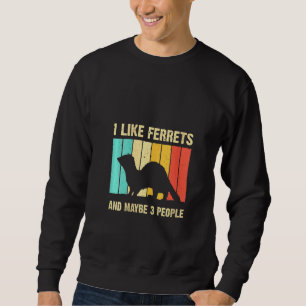 Womens Ferret For Men Women Ferret Introvert Sweatshirt