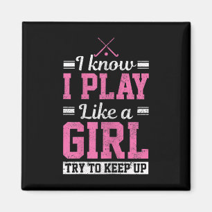 Womens Field Hockey Girl Funny Hockey Player Gift Magnet