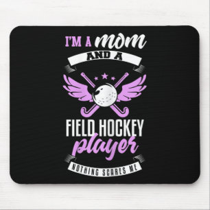 Womens Field Hockey Shirt Funny Mom Field Hockey P Mouse Pad