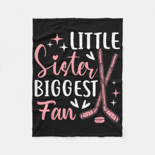 Womens Field Hockey Sister Little Sister Biggest F Fleece Blanket