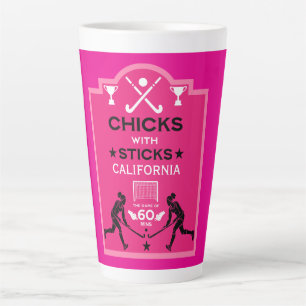 Women's Field Hockey Sports Latte Mug