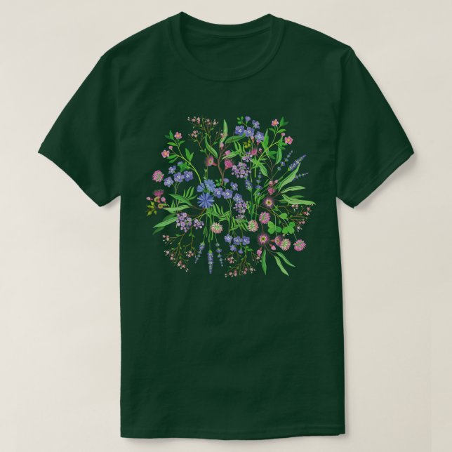 Womens Finally spring  Flower meadow  T-Shirt (Design Front)
