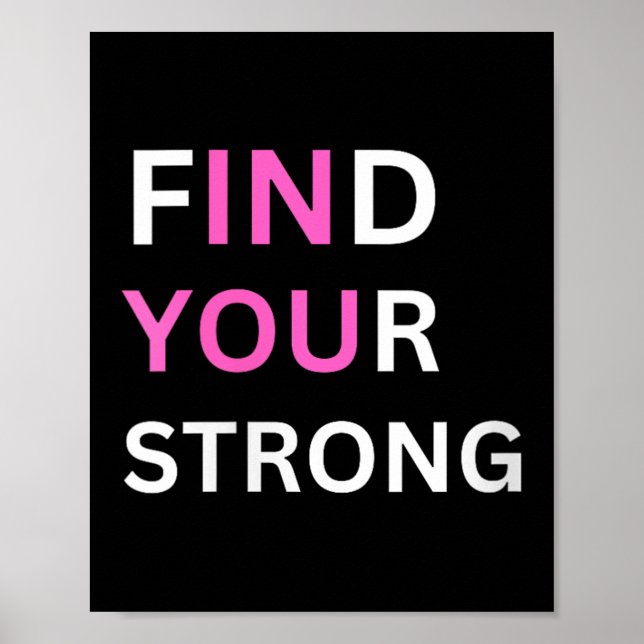 Womens Find Your Strong, In You! V-neck  Poster (Front)