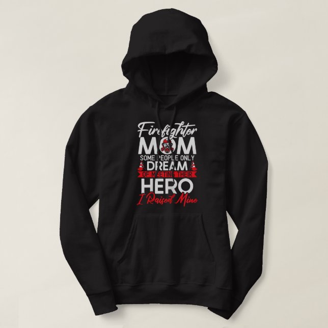 Womens Firefighter Mum Firefighting Fireman Firewo Hoodie (Design Front)