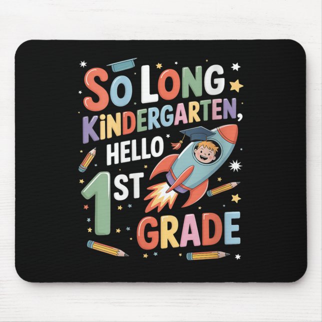Womens First Day Of School So Long Kindergarten He Mouse Pad (Front)