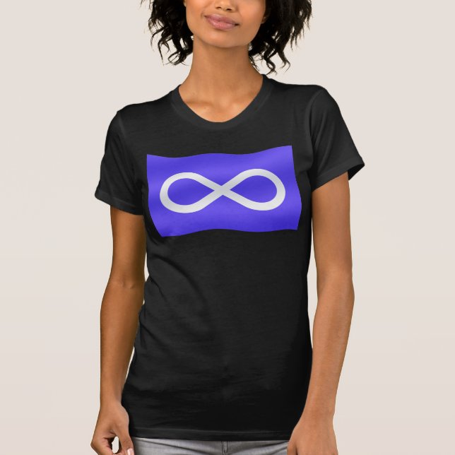 Womens First Nation T-Shirt Metis Flag Shirt (Front)