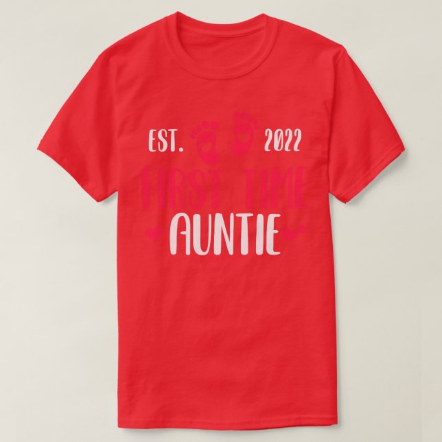 Womens First time Auntie 2022 Pregnancy Announceme T-Shirt (Design Front)