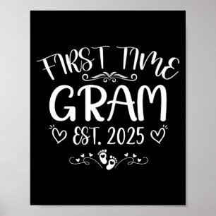 Womens first time gram est 2025 soon to be mum poster