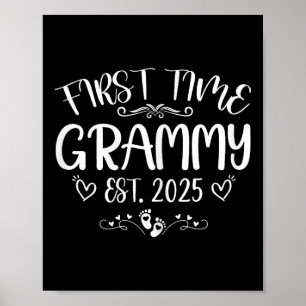 Womens First Time Grammy Est 2025 Soon To Be Mom M Poster