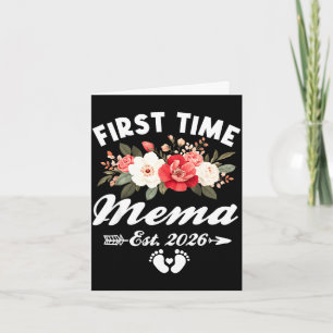 Womens first time mema est 2026 flower mothers day card
