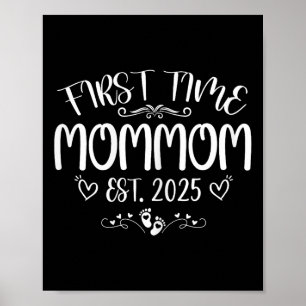 Womens First Time Mommom Est 2025 Soon To Be Mom M Poster