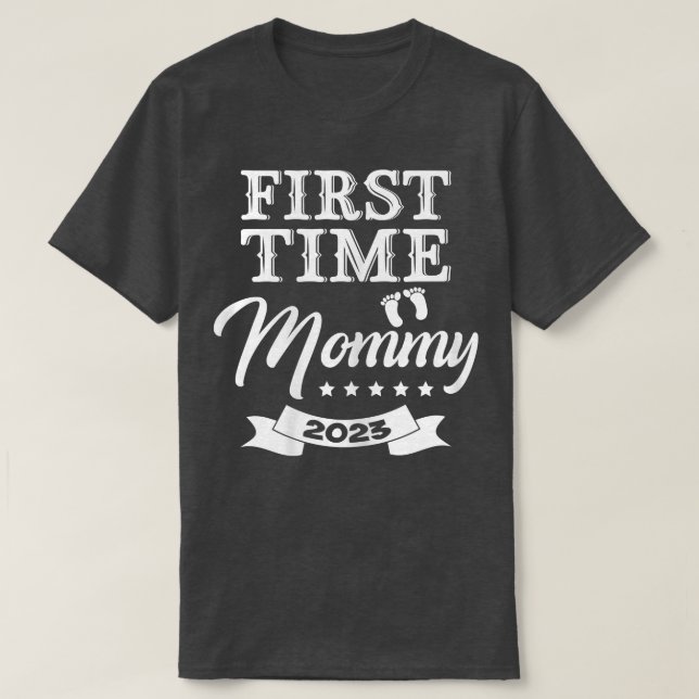 Womens First Time Mummy 2023 New Mum Pregnancy Ann T-Shirt (Design Front)