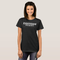 Women's FitEastern Bands Black Tee Eagle with Flag