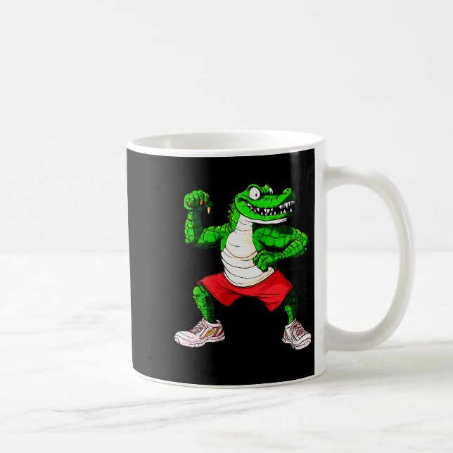 Womens Fitness Crocodile V-neck  Coffee Mug (Right)