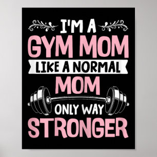 Womens Fitness Muscle Workout Exercise Gym Mum Ba  Poster