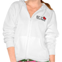 Women's Fleece Zip Hoodie - KSTF Heart: Top Left