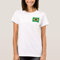 Women's  Fleece Zip Jogger with flag of Brazil