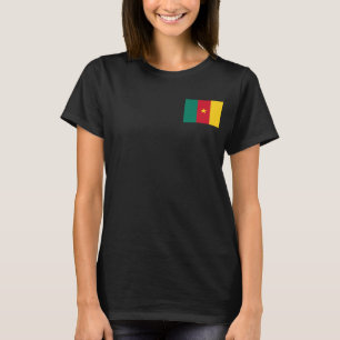 Women's  Fleece Zip Jogger with flag of Cameroon T-Shirt