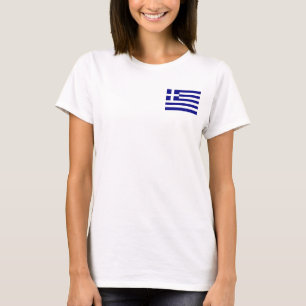 Women's  Fleece Zip Jogger with flag of Greece T-Shirt