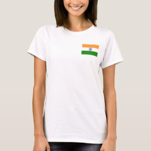Women's  Fleece Zip Jogger with flag of India T-Shirt