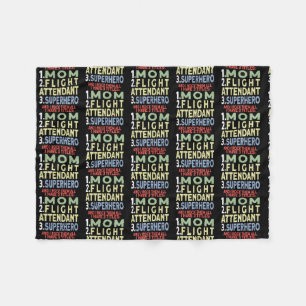 Womens Flight Attendant  Fleece Blanket
