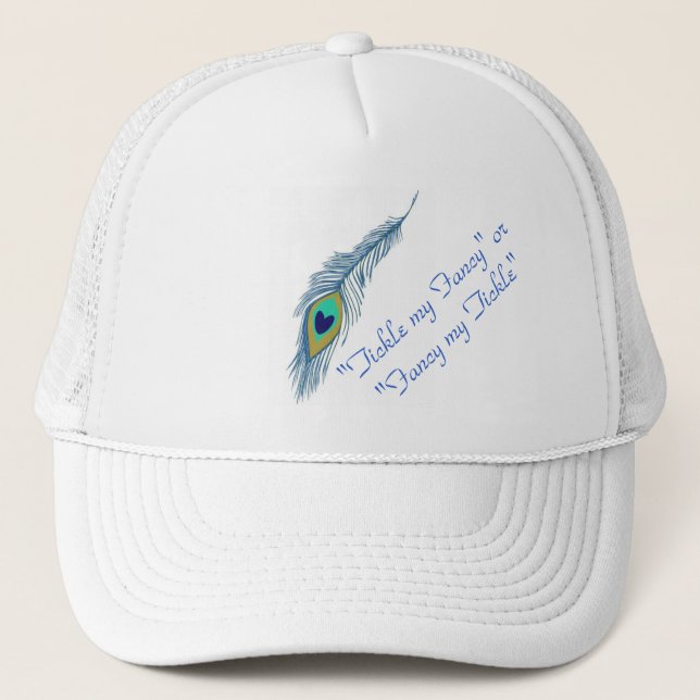 Women's Flirty Peacock Design Baseball Cap (Front)