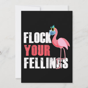 Womens Flock Your Feelings Funny Flamingo Save The Date