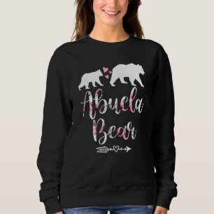 Womens Floral Bear Matching Family Outfits Abuela Sweatshirt