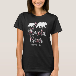 Womens Floral Bear Matching Family Outfits Abuela T-Shirt