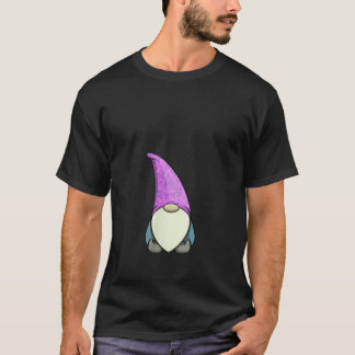 Womens Floral Gnome Cap Funny Women Gnome Christma T-Shirt