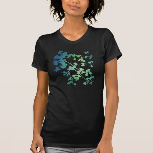 Womens Floral On Dark T-Shirt