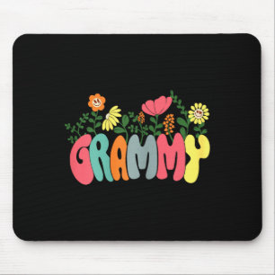 Womens floral retro vintage grammy happy mothersWo Mouse Pad