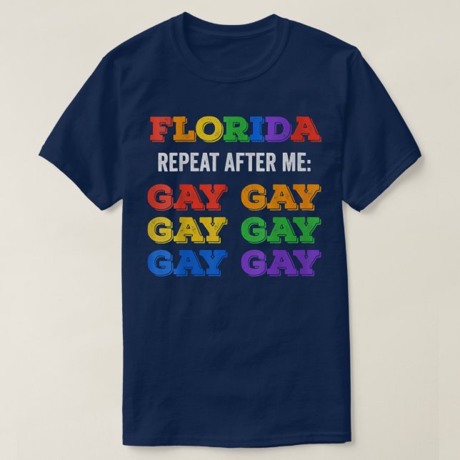 Womens Florida Gay Say Gay Trans Stay Proud LGBTQ  T-Shirt (Design Front)