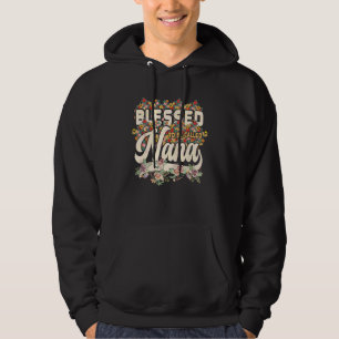Womens Flower Blessed To Be Called Nana Mothers Da Hoodie