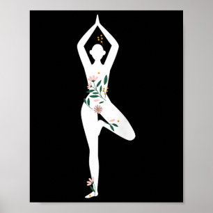 Womens Flower Lover Meditation Yoga Ckprint Poster