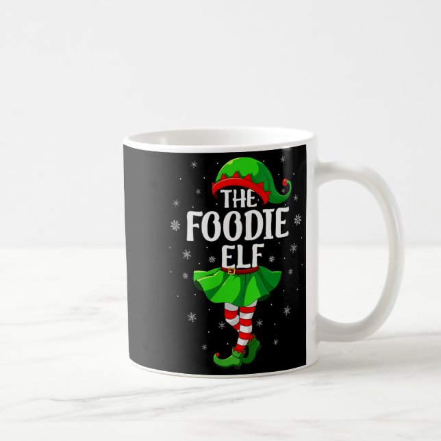 Womens Foodie Elf Christmas Girls Women Elf Squad  Coffee Mug (Right)