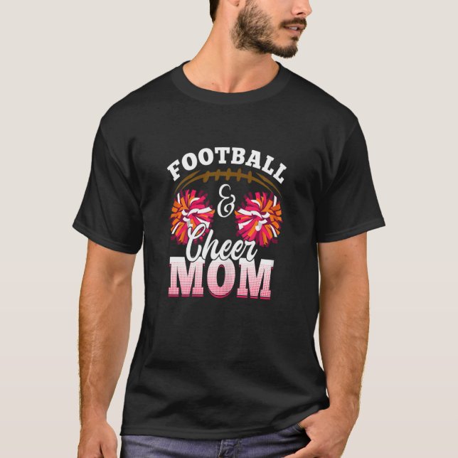 Womens Football Cheer Mum  High School Cheerleader T-Shirt (Front)