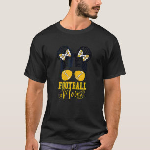 Womens Football Mum Purple and Gold T-Shirt