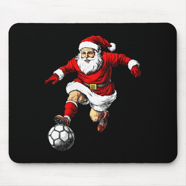 Womens Footballer Christmas V-neck  Mouse Pad (Front)