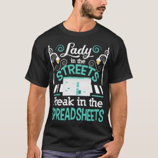 Womens Freak In The Spreadsheets Funny Accounting T-Shirt